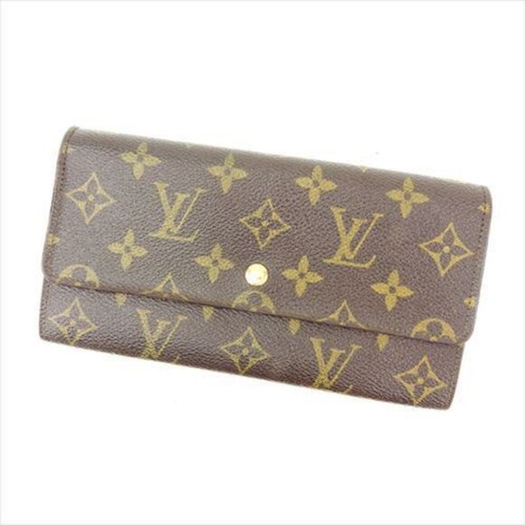 Louis Vuitton Wallet Purse Monogram Brown Woman Authentic - Picture 1 of 9